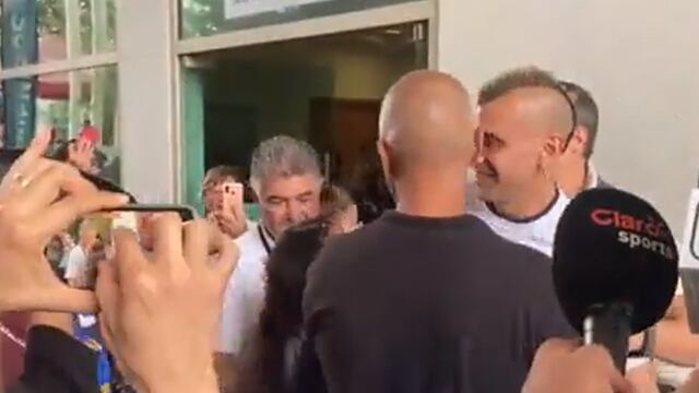 Nahuel Guzmán al momento del acoso