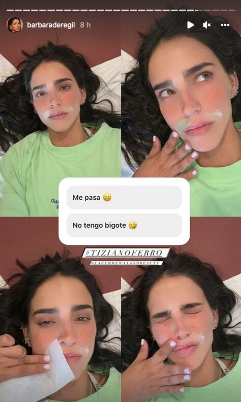 Bárbara de Regil se quita el bigote.