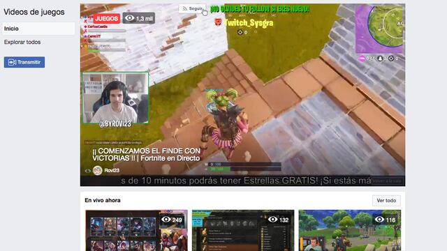 Transmisión en vivo de Fortnine en Fb.gg.
