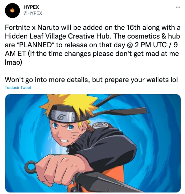Naruto en Fortnite
