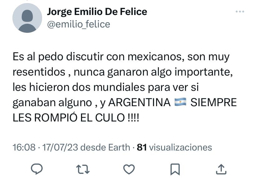 Los fans argentinos reventaron a los futbolistas de la Selección Mexicana.