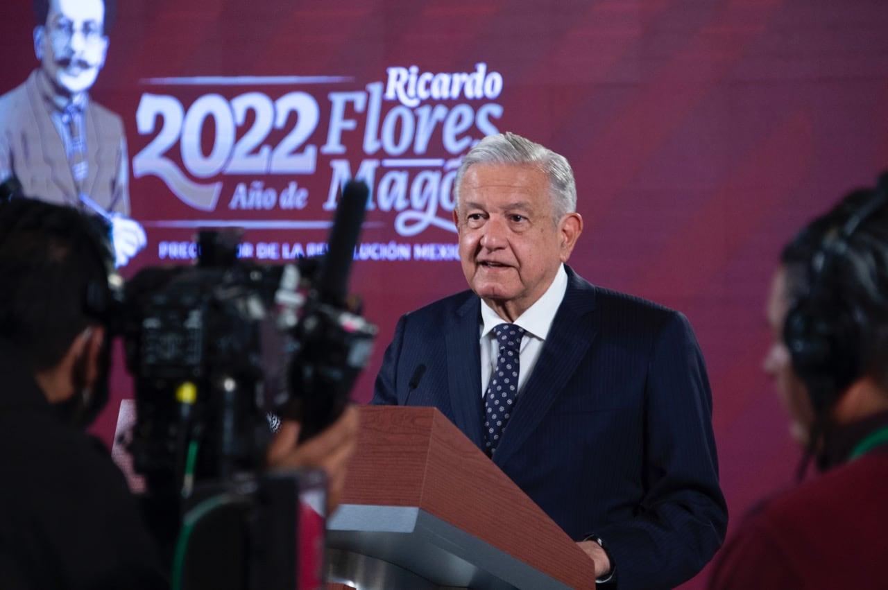 AMLO durante conferencia presidencial