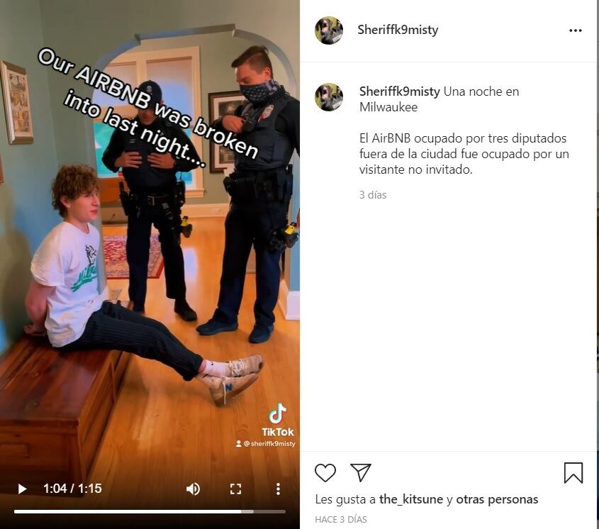 Un joven es detenido tras irrumpir en una casa llena de policías.
