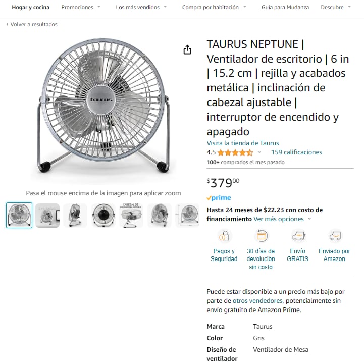 Ventiladores baratos que puedes comprar en Amazon