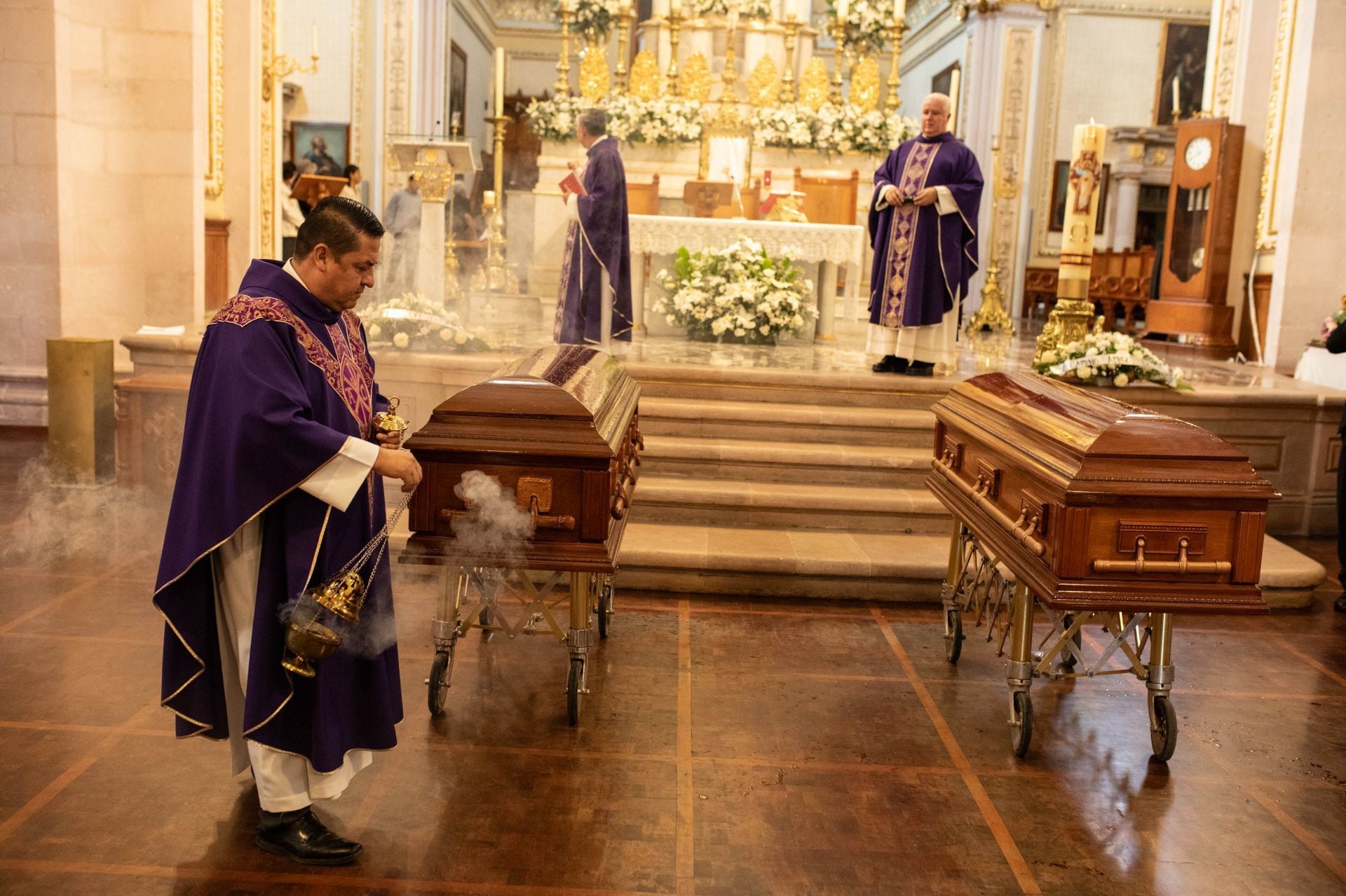 Misa de cuerpo presente de magistrade Jesús Ociel Baena Saucedo y Dorian Daniel Nieves Herrera