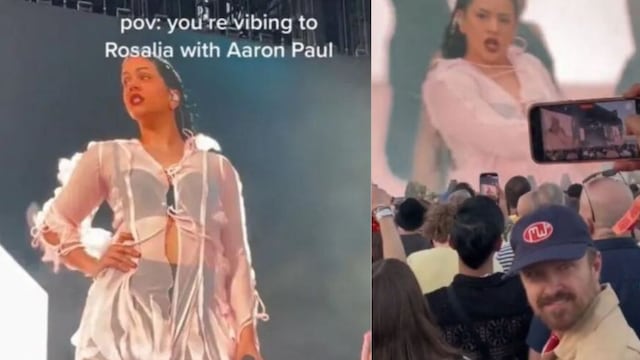 Aaron Paul, Jesse Pinkman en Breaking Bad, andaba dándolo todo con Rosalía en Coachella