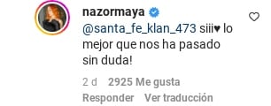 Maya Nazor le responde a Santa Fe Klan