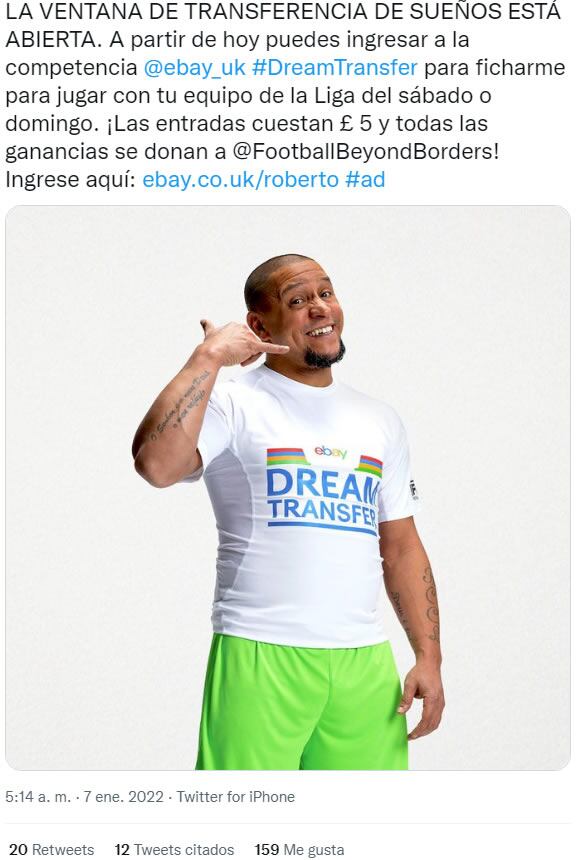 Roberto Carlos en campaña benéfica