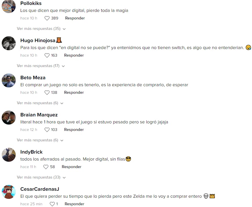 Reacciones a las grandes filas para comprar The Legend of Zelda Tears of the Kingdom