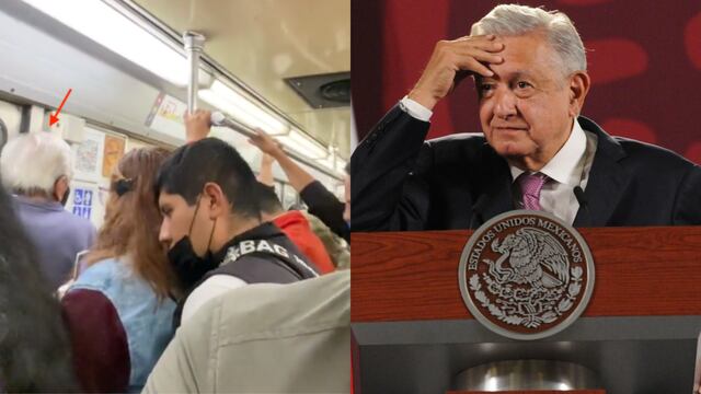 Pelea en el metro CDMX por AMLO