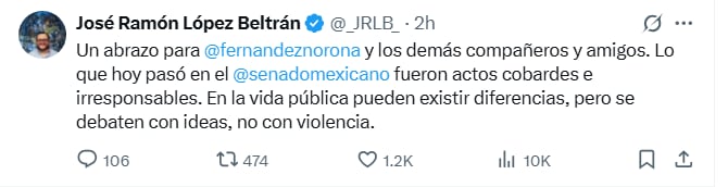 Publicación de José Ramón López Beltrán