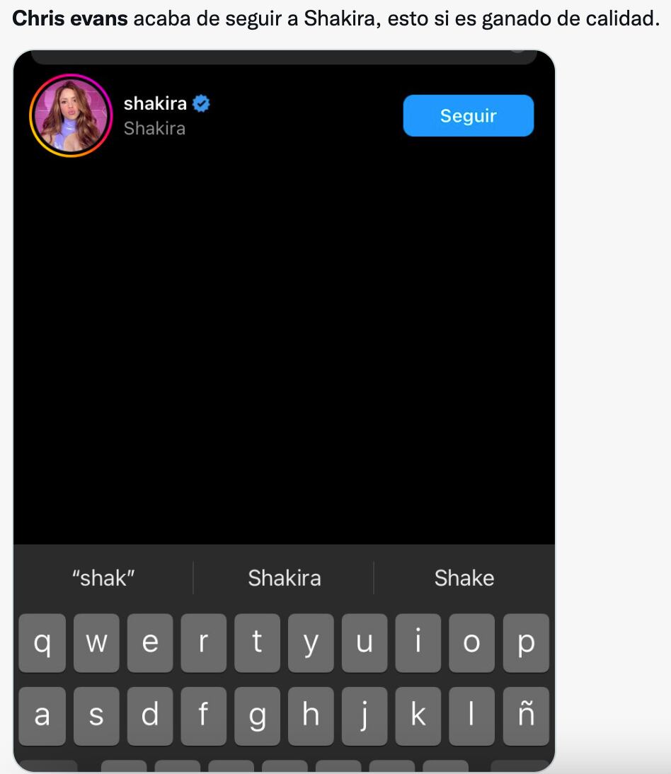 Usuarios quieren que Shakira elija entre Henry Cavill y Chris Evans