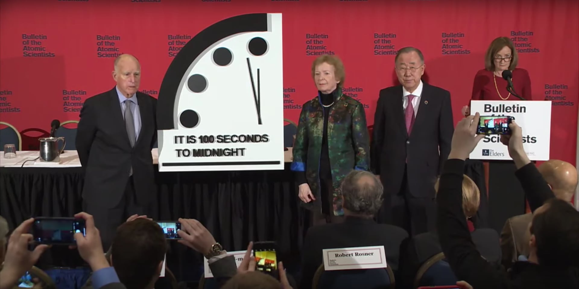 Reloj del Fin del Mundo marca 100 segundos para la medianoche