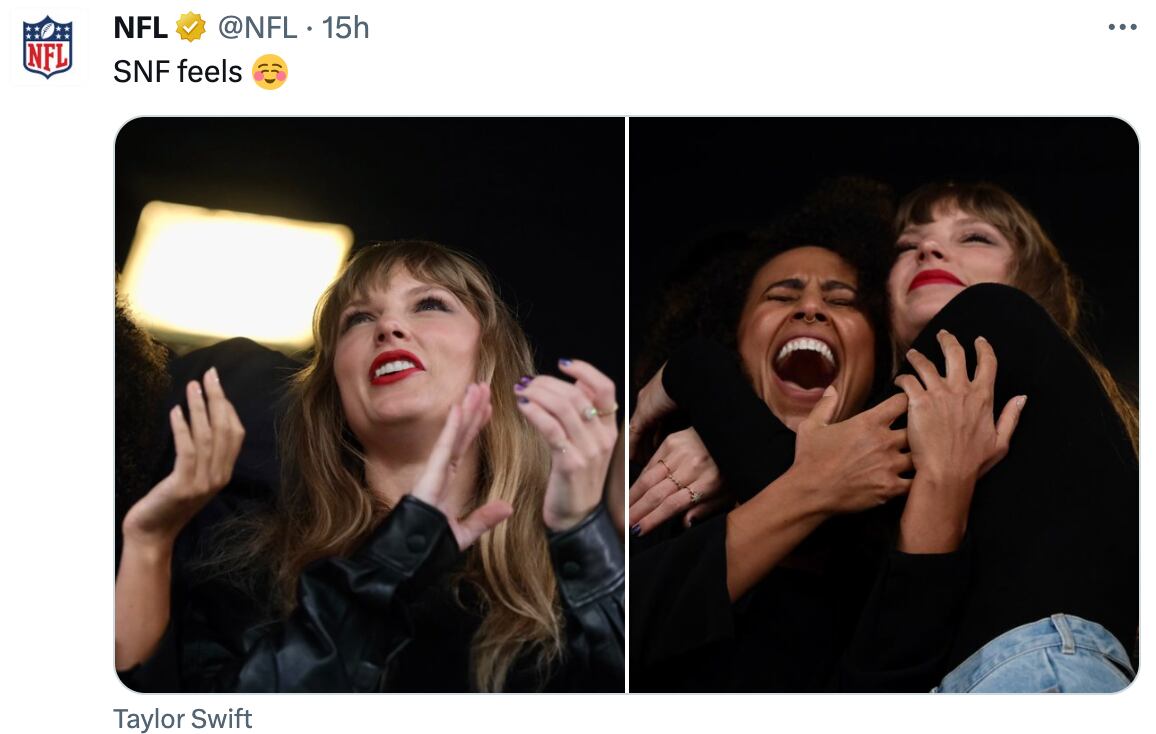 Perfiles de la NFL hablando sobre Taylor Swift, quien fue a apoyar a Travis Kelce