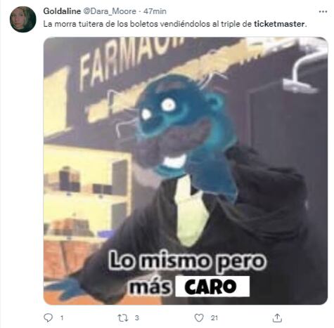 Meme por revendedora de boletos para el Corona Capital 2022