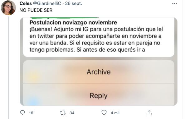 Hilo de cómo buscaba novio para concierto