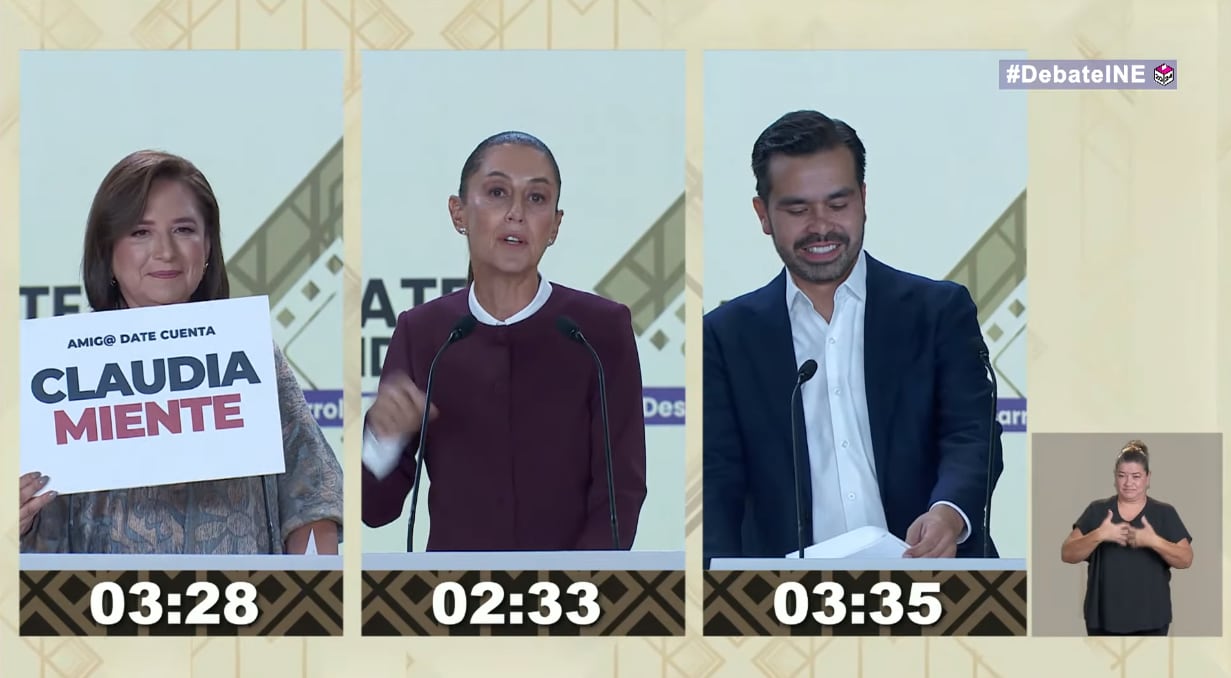 Xóchitl Gálvez fue regañada en el segundo debate presidencial