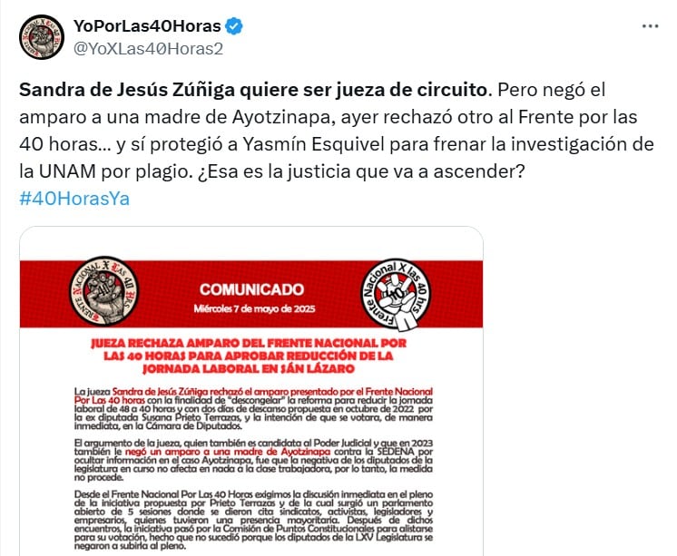 Protestas por jornada laboral de 40 horas