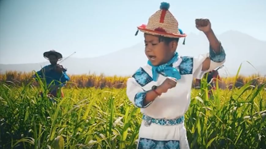 Yuawi López, intérprete de la famosa "Movimiento Naranja".