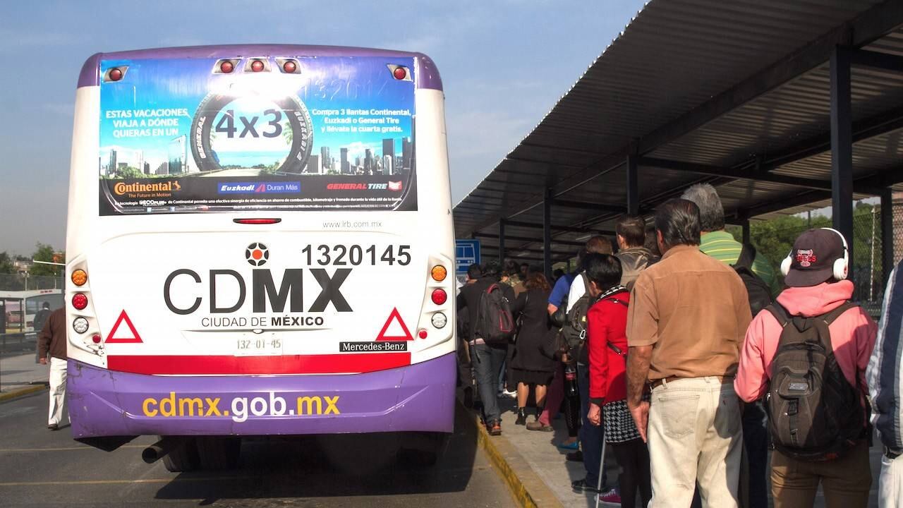 Transporte público en la Ciudad de México.