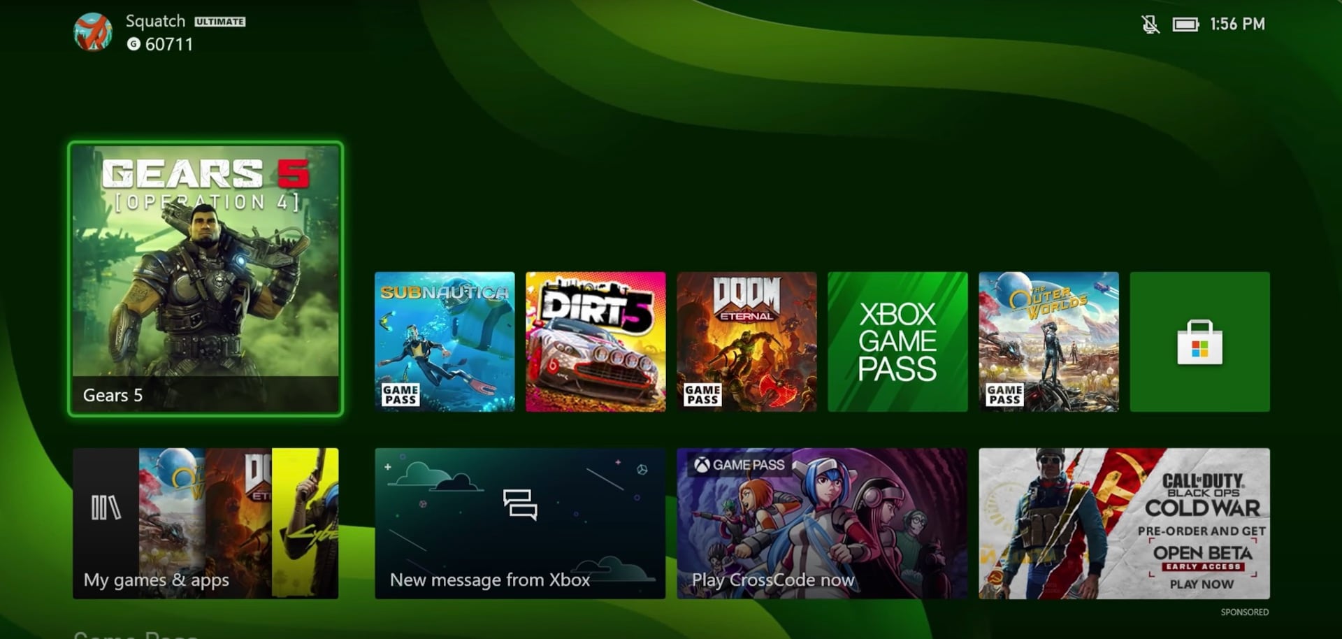 Interfaz Xbox Series X/S