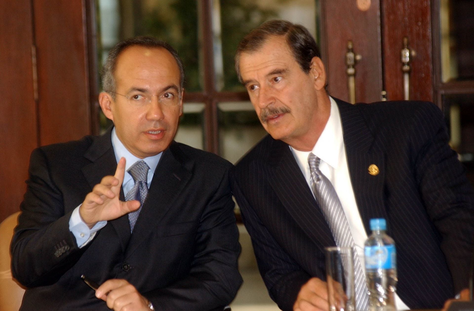 Felipe Calderón y Vicente Fox en 2006