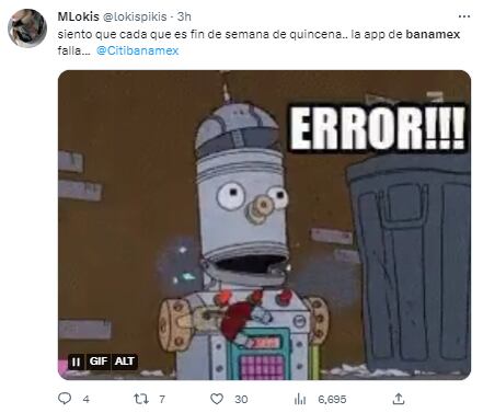 Comentarios Twitter por la falla de Banamex en pleno viernes de quincena