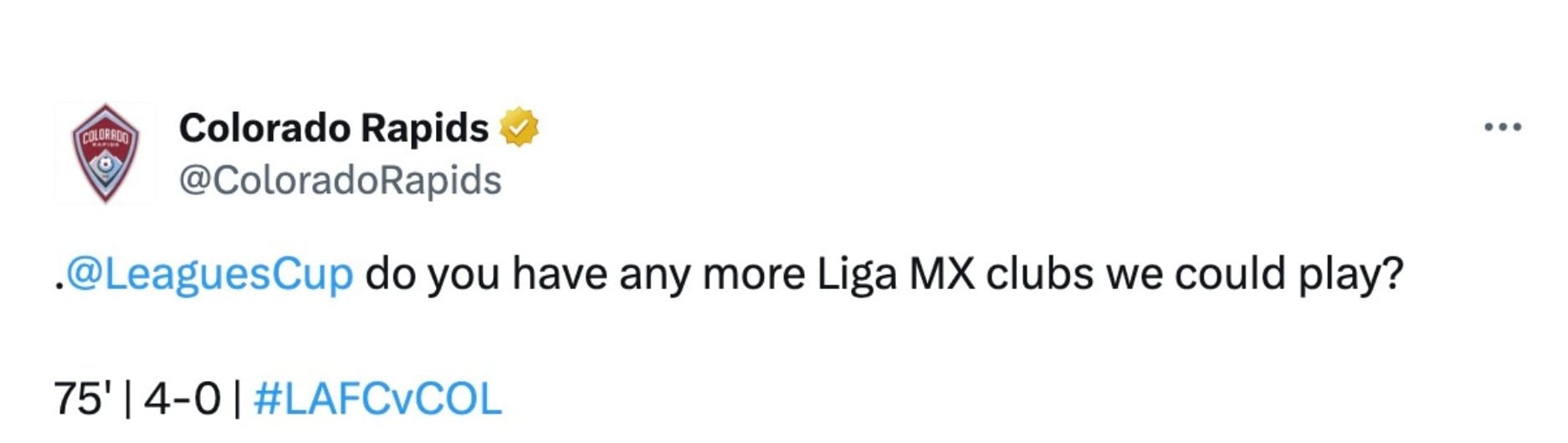 Burla del Colorado Rapids a los equipos de la Liga MX.