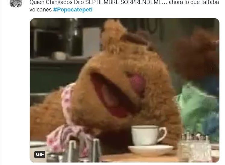 Meme sobre la actividad del volcán Popocatépetl