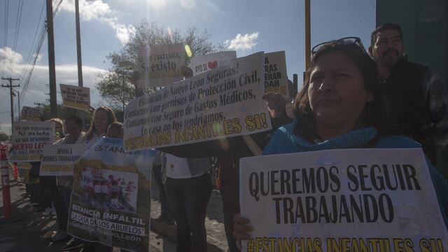 Protestas por estancias infantiles.