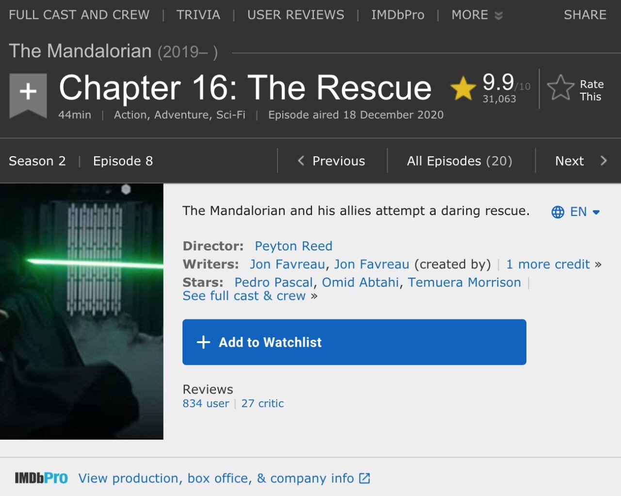 'The Mandalorian' en IMDb