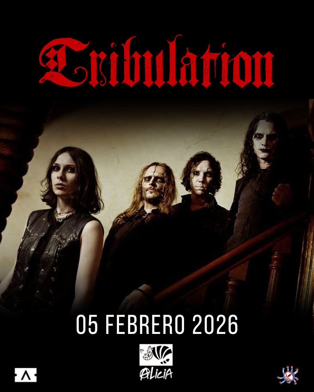 Tribulation tendrá un concierto en Multiforo Alicia este 5 de febrero