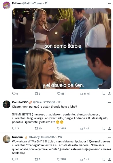 Funan a Icho Van por su noviazgo con Gala Montes