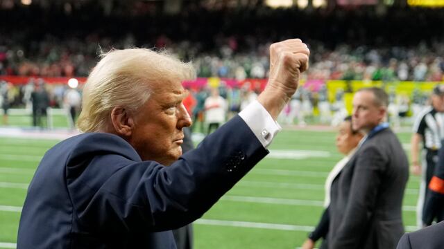 Donald Trum, presidente de Estados Unidos, en el Super Bowl 2025