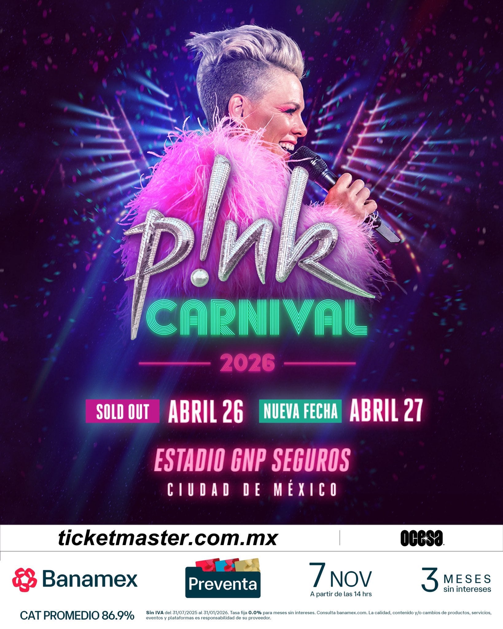 Pink en el Estadio GNP Seguros