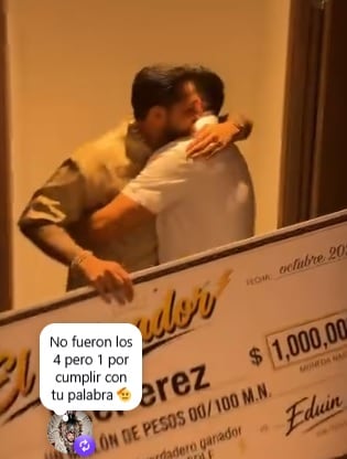 Eduin Caz le regala un millón de pesos a Ese Pérez tras La Casa de los Famosos México 2026.