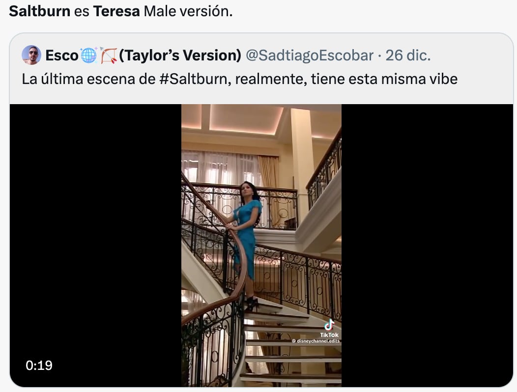 Los memes comparan a Saltburn de Jacob Elordi con Teresa