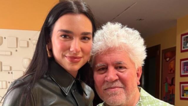 Pedro Almodóvar con Dua Lipa en Madrid