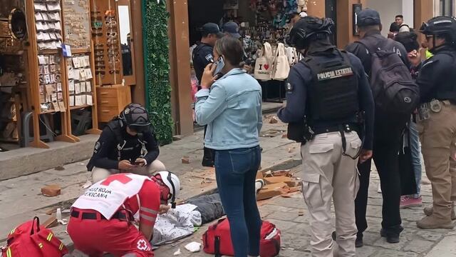 Persona herida por sismo en Oaxaca hoy