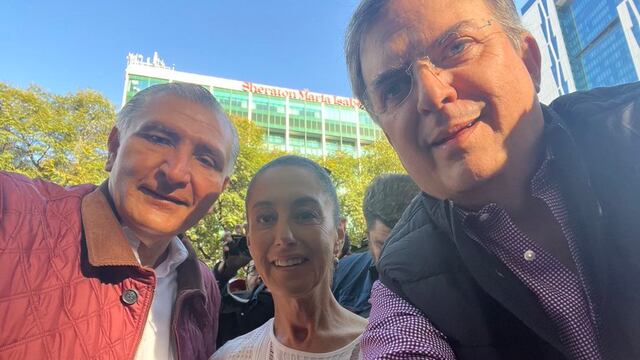 Adán Augusto López, Claudia Sheinbaum y Marcelo Ebrard