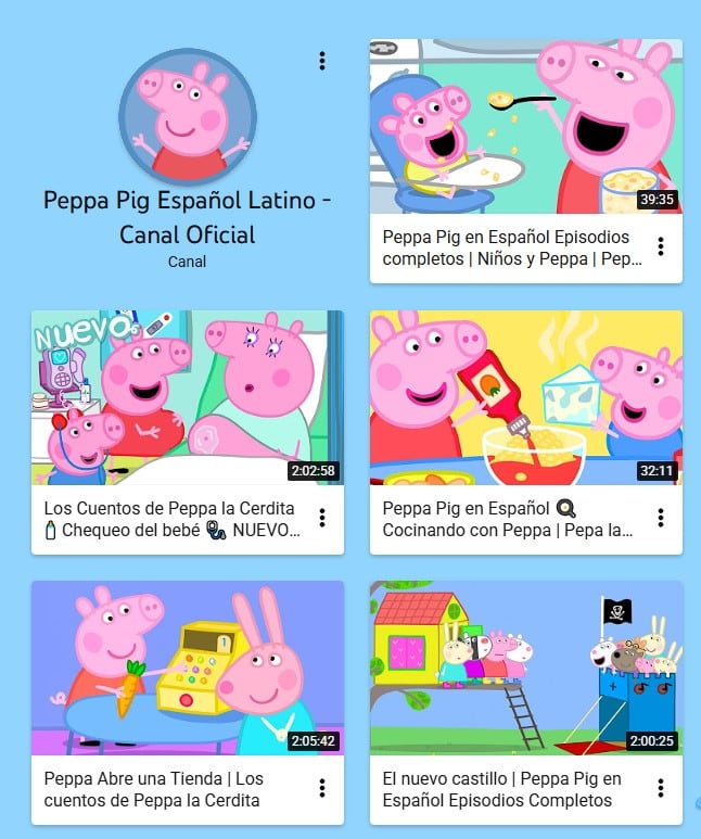 Peppa Pig en YouTube Kids