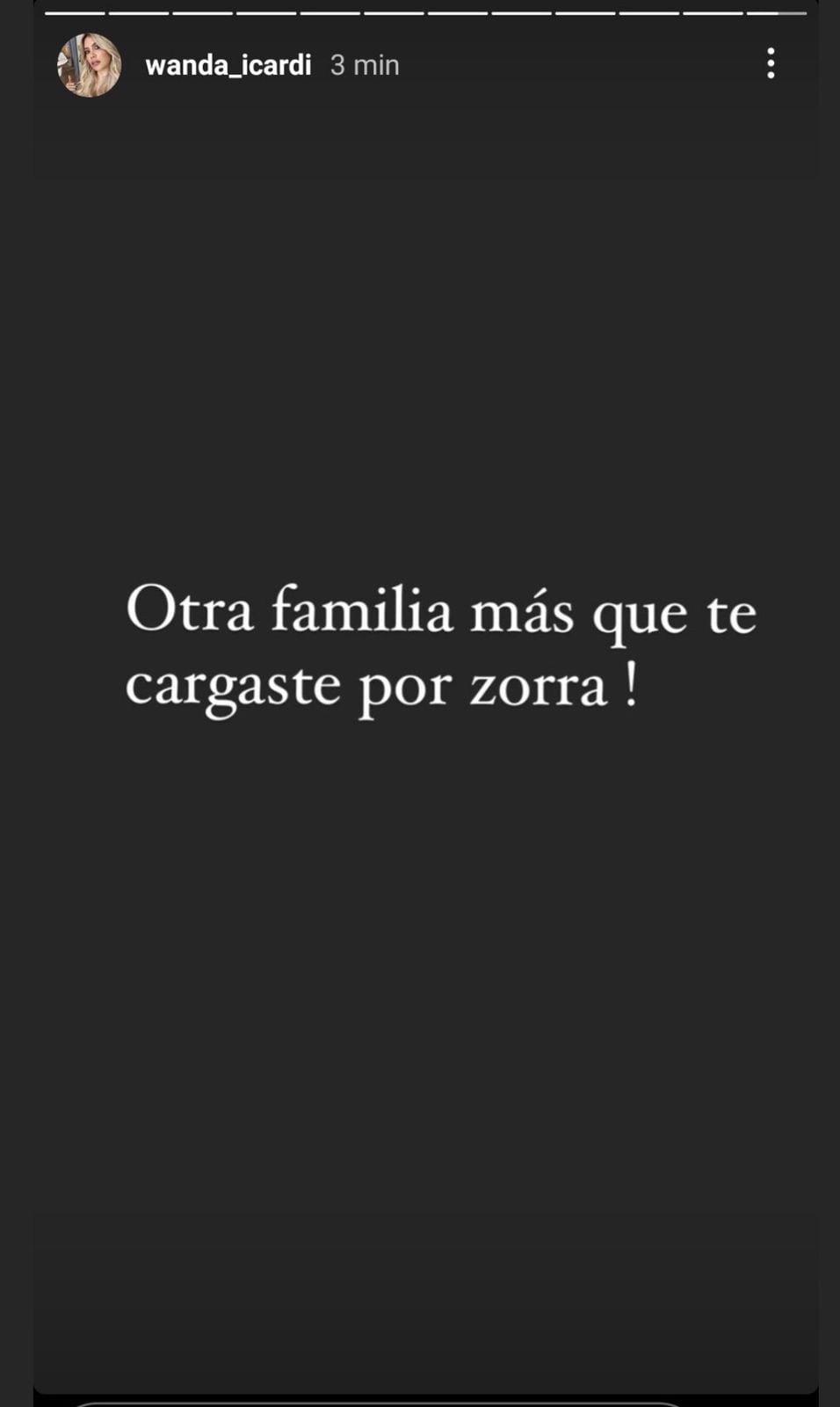 Historia de Wanda Nara (Foto: Instagram)