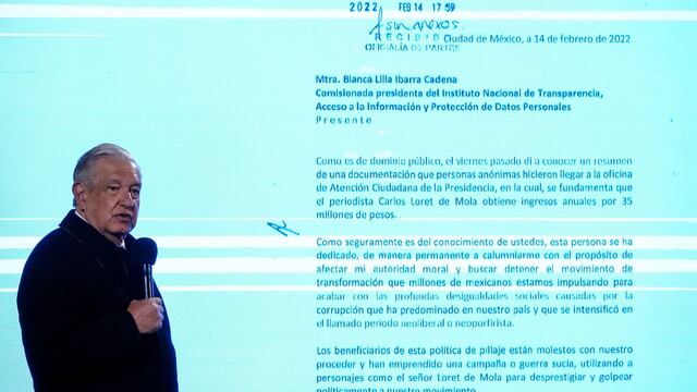 AMLO da a conocer carta al INAI