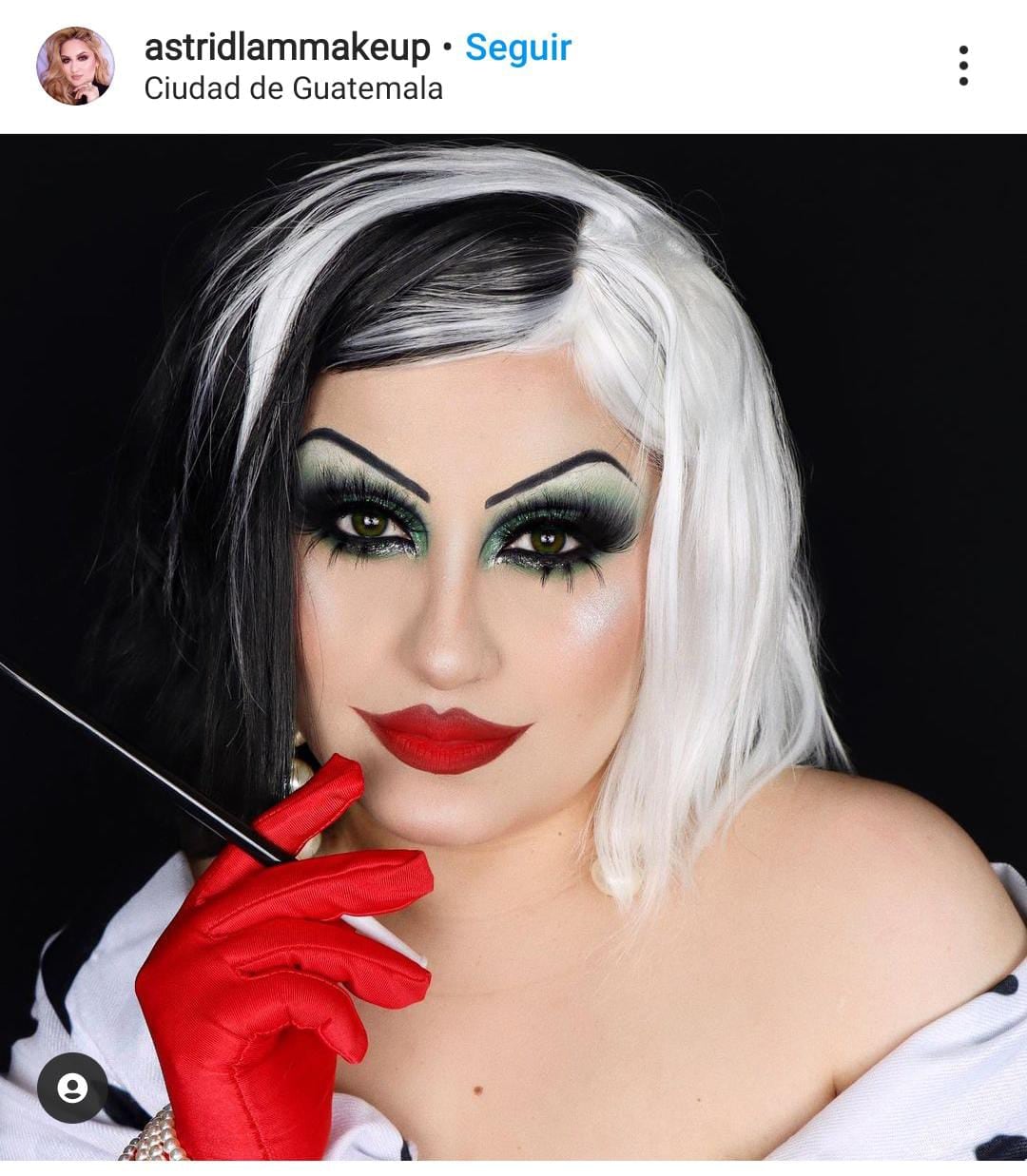 Cruella de Vil. Maquillaje