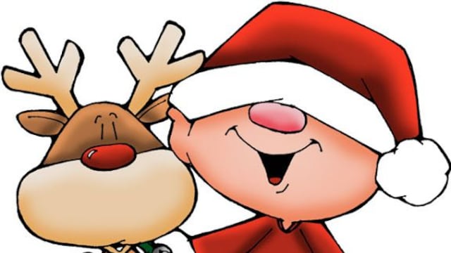 Dibujos de reno para colorear en Navidad