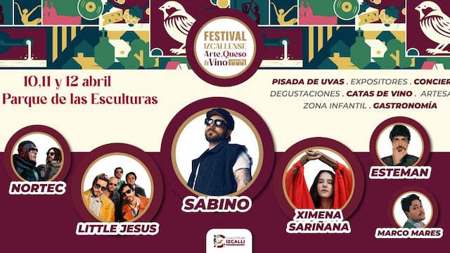 Sabino encabezará festival gratuito en Cuautitlán Izcalli