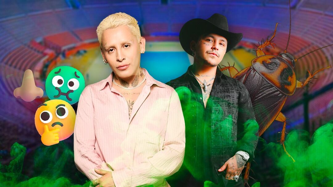 ¿Cucarachas en la Plaza de Toros México? Kunno niega haberlas visto en el concierto de Christian Nodal, pero dice que sí olía raro