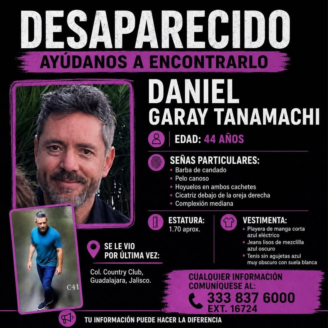 Ficha de búsqueda de Daniel Garay Tanamachi.