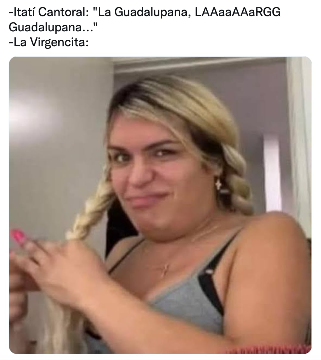 Meme de Itatí Cantoral cantando La Guadalupana