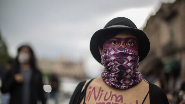 Protesta contra la violencia hacia las mujeres en México